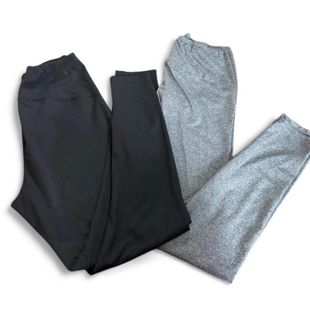 Black and Gray maternity Leggings Set